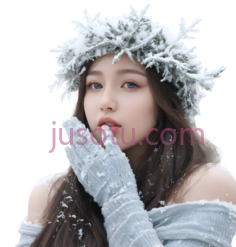 女子,冬季装扮,白色PNG