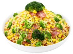 玉米,火腿,西兰花,炒饭PNG