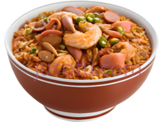 海鲜炒饭,中式,棕色,白色,红色PNG