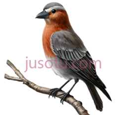 鸟,橙色,灰色,白色PNG