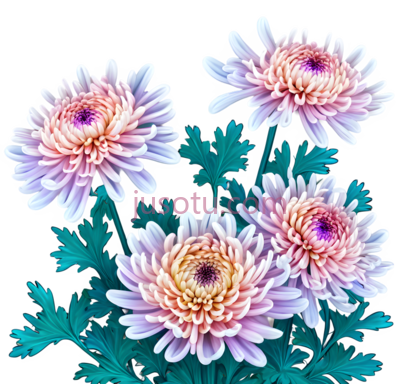 菊花园景, PNG