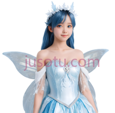 精灵,公主裙,蓝色PNG