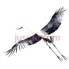 丹顶鹤,插画,白色PNG