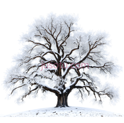 树,雪覆盖,白色, PNG