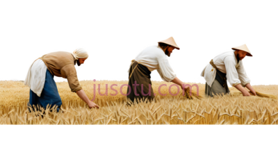 农民,农装,黄色田野, PNG
