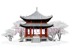 亭子,中式建筑,红色,灰色PNG