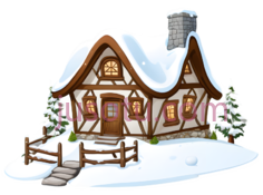 小木屋,卡通,棕色,白色,灰色PNG