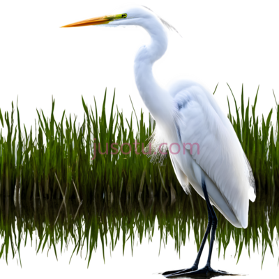 白鹭,白色, PNG