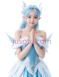 少女,银色,蓝色, PNG