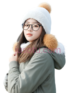 女孩,帽子,眼镜PNG