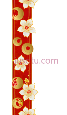 花纹,中式图案,红色,金色,白色PNG
