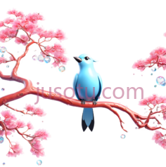 鸟类,可爱,树枝PNG