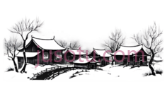 乡村,雪景PNG