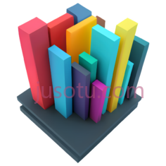柱状图,3D立体,红色,橙色,黄色,绿色,蓝色,紫色PNG