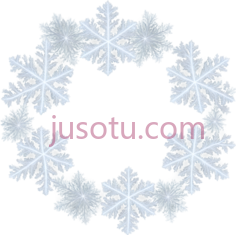 雪花,对称排列,白色PNG