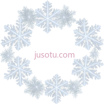 雪花,对称排列,白色, PNG