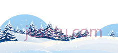 雪景,插画,蓝色,白色PNG