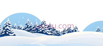 雪景,插画,蓝色,白色, PNG