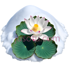荷花,白色,粉色,黄色,绿色PNG