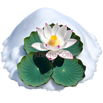 荷花,白色,粉色,黄色,绿色, PNG