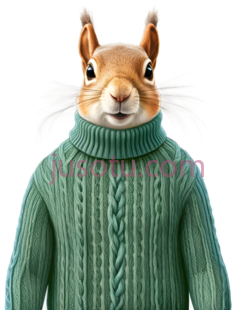 松鼠,卡通,绿色PNG