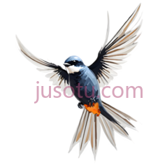 鸟,卡通,蓝色,白色,橙色PNG