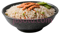 炒饭,石锅,白色,橙色,绿色PNG