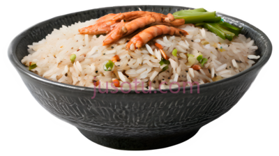 炒饭,石锅,白色,橙色,绿色, PNG