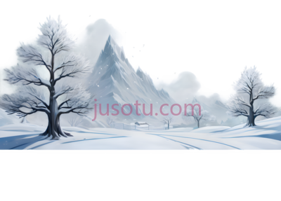 雪山,插画,白色,灰色, PNG