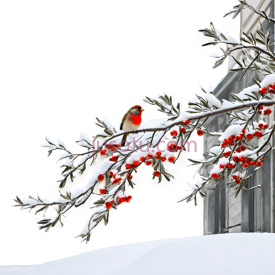 雪松,冬季,白色, PNG