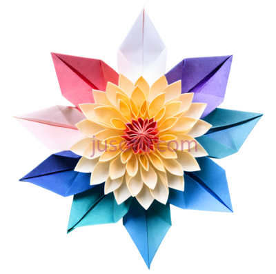 折纸,菊花,丝绸, PNG