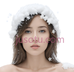 女人,雪花,飘落,白色PNG