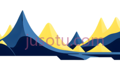 山脉,抽象,黄色,蓝色PNG