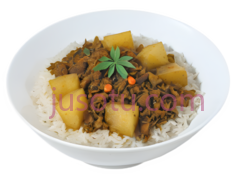 米饭,土豆炖菜,孜然,胡椒,肉豆蔻PNG