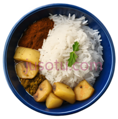 碗,米饭,土豆炖肉,香料,豆蔻,胡椒,肉豆蔻PNG