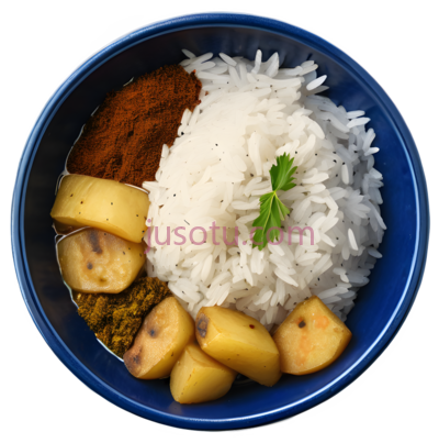 碗,米饭,土豆炖肉,香料,豆蔻,胡椒,肉豆蔻, PNG