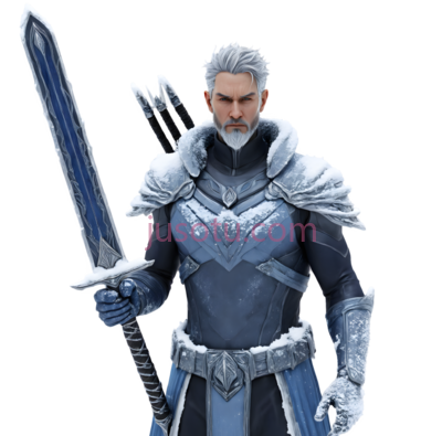 男性,雪,剑, PNG