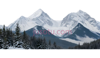 雪山,自然风光,白色,绿色, PNG