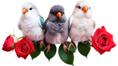 鹦鹉,卡通,白色PNG