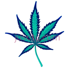 大麻叶,抽象,蓝色PNG