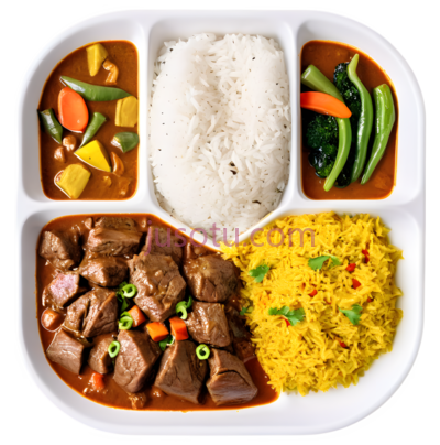 咖喱牛肉,米饭,蔬菜, PNG