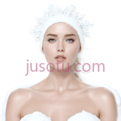 女人,雪花头饰,时尚,白色PNG