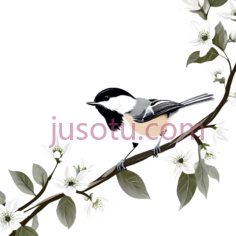 鸟,插画,白色,黑色PNG