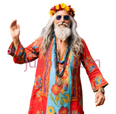 人物,嬉皮士,红色, 蓝色, 黄色, PNG