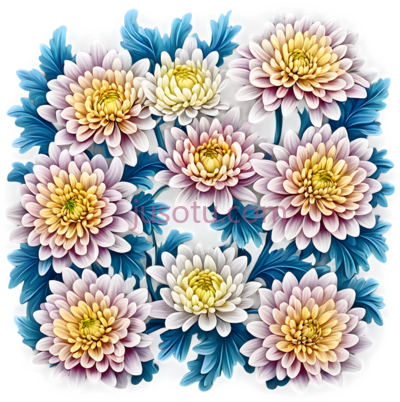 菊花,丝绸,织锦, PNG