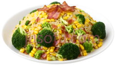 玉米,火腿,西兰花,炒饭PNG