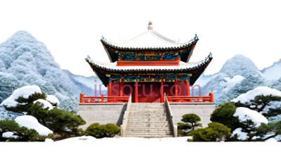 亭子,中式建筑,白色,红色, PNG